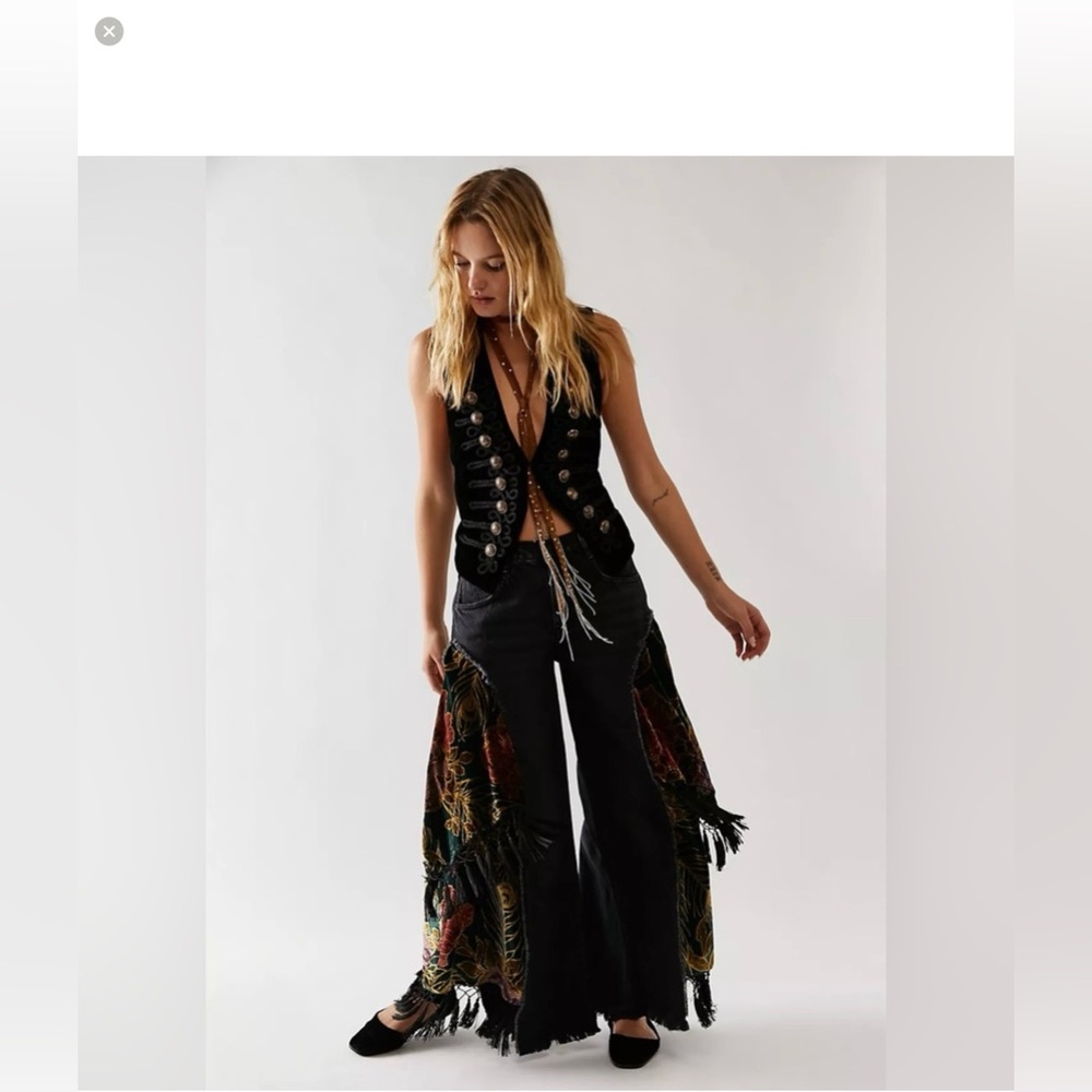 Free People Black Flared Jeans